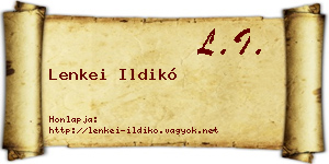 Lenkei Ildikó névjegykártya
