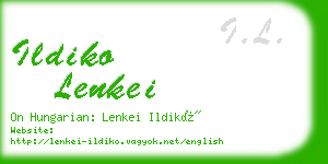 ildiko lenkei business card